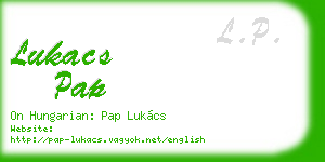 lukacs pap business card